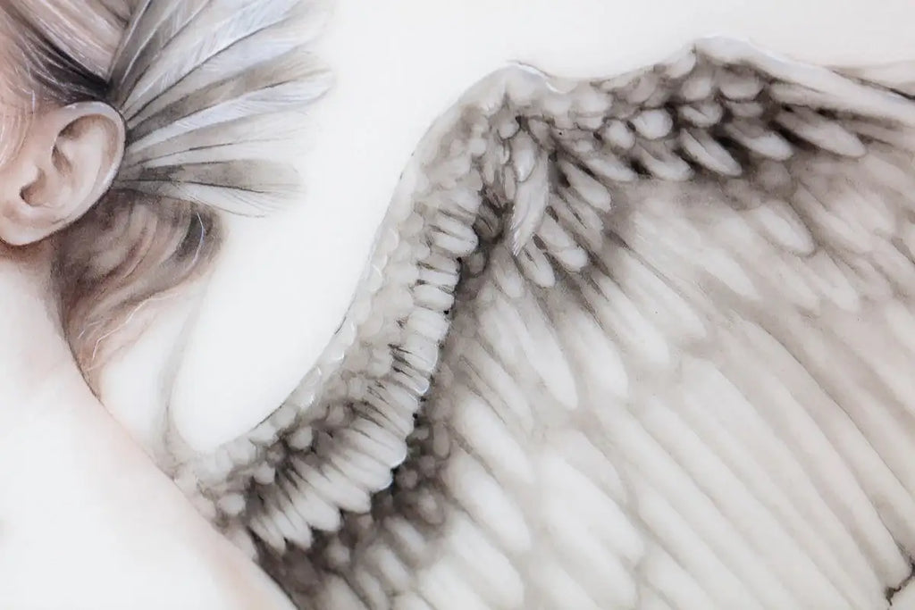 Wild Swans - Original Study - SOLD by artist Kerry Darlington - Wyecliffe Galleries