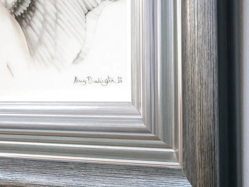 Wild Swans - Original Study - SOLD by artist Kerry Darlington - Wyecliffe Galleries