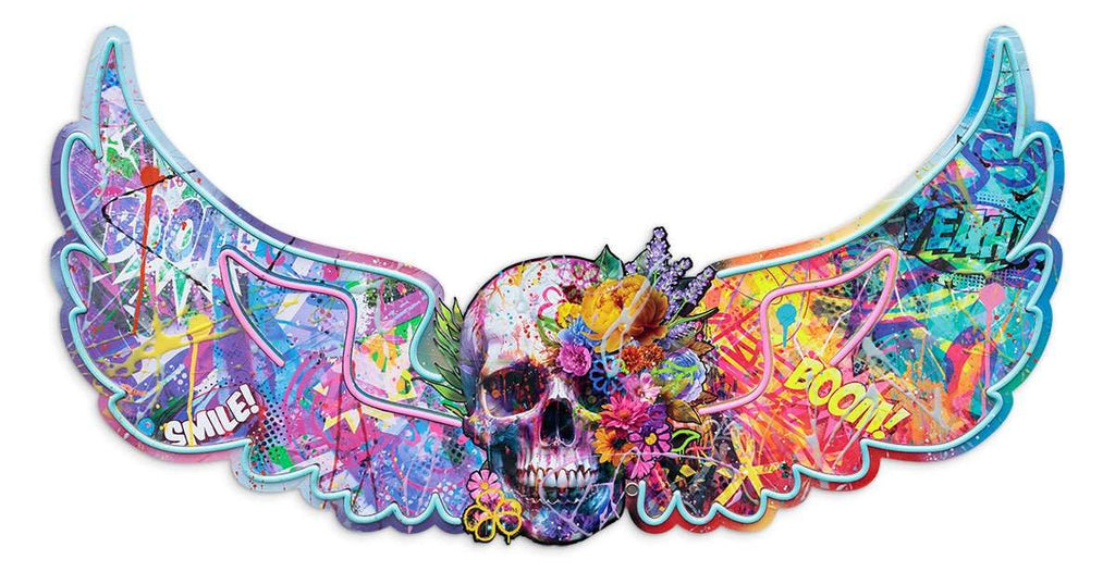 Afterlife (Skull/Wings) - Original - SOLD by artist Kid-A - Wyecliffe Galleries