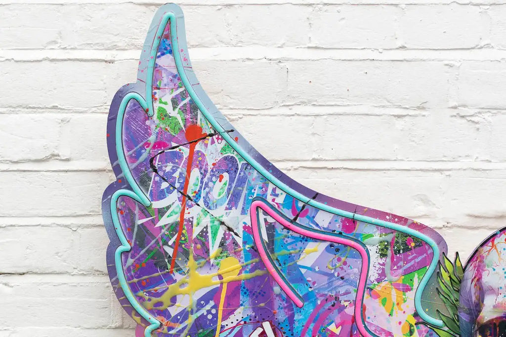 Afterlife (Skull/Wings) - Original - SOLD by artist Kid-A - Wyecliffe Galleries