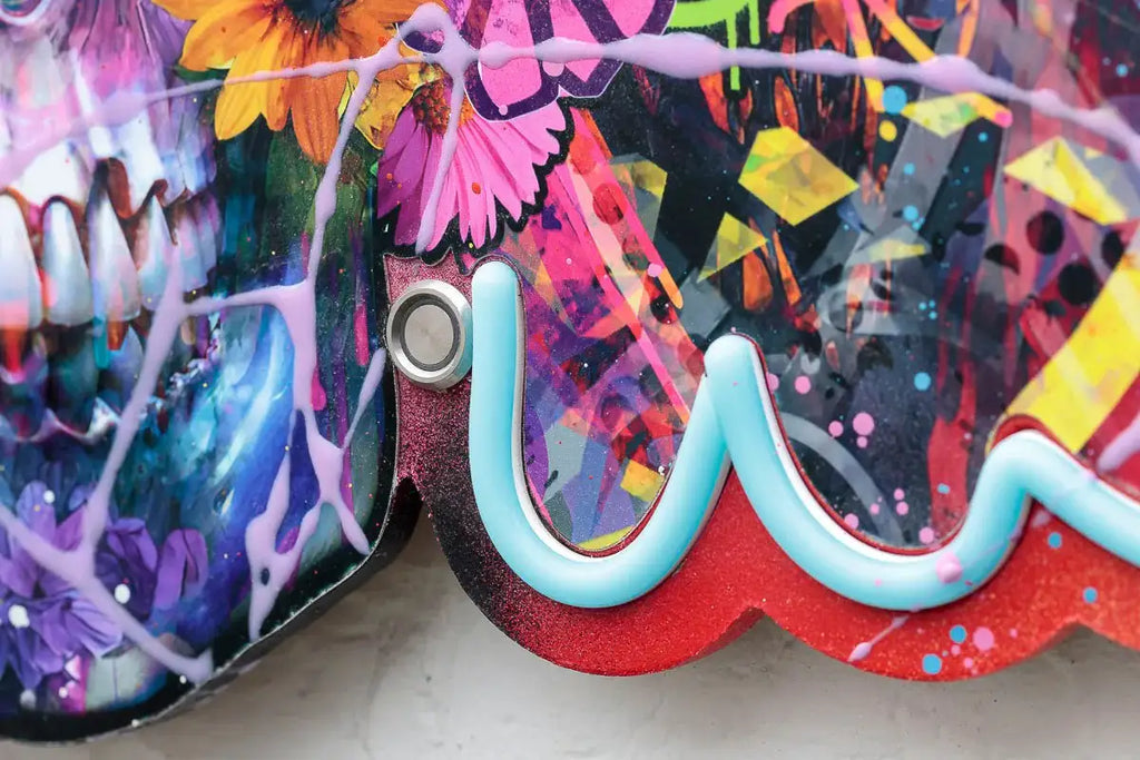 Afterlife (Skull/Wings) - Original - SOLD by artist Kid-A - Wyecliffe Galleries