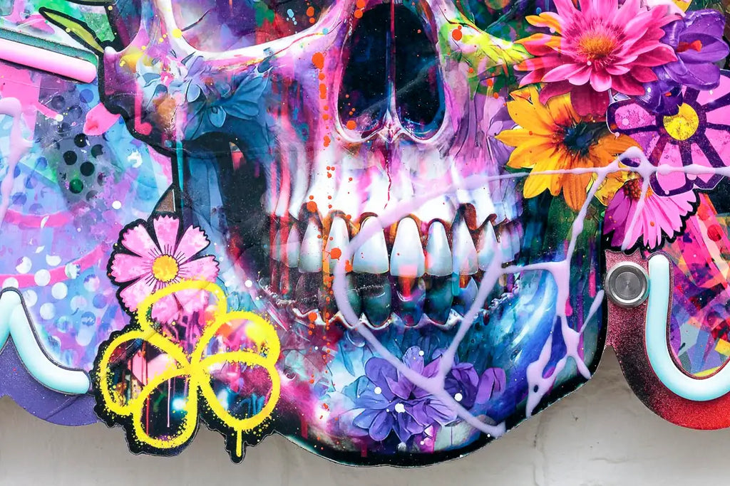 Afterlife (Skull/Wings) - Original - SOLD by artist Kid-A - Wyecliffe Galleries