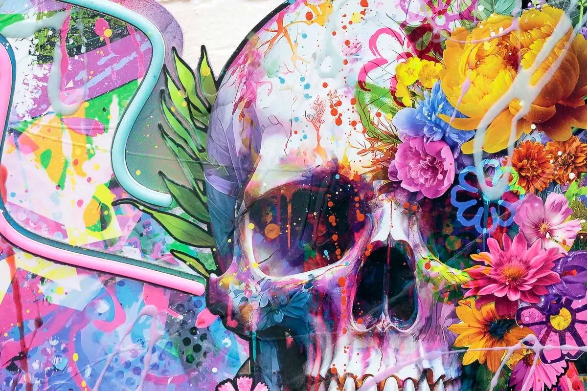 Afterlife (Skull/Wings) - Original - SOLD by artist Kid-A - Wyecliffe Galleries