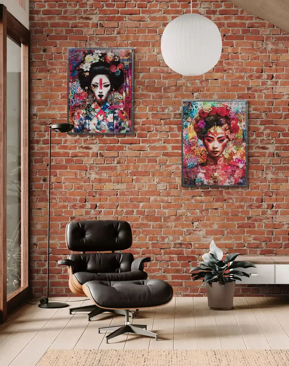 Garden Oasis - Original - SOLD by artist Kid-A - Wyecliffe Galleries