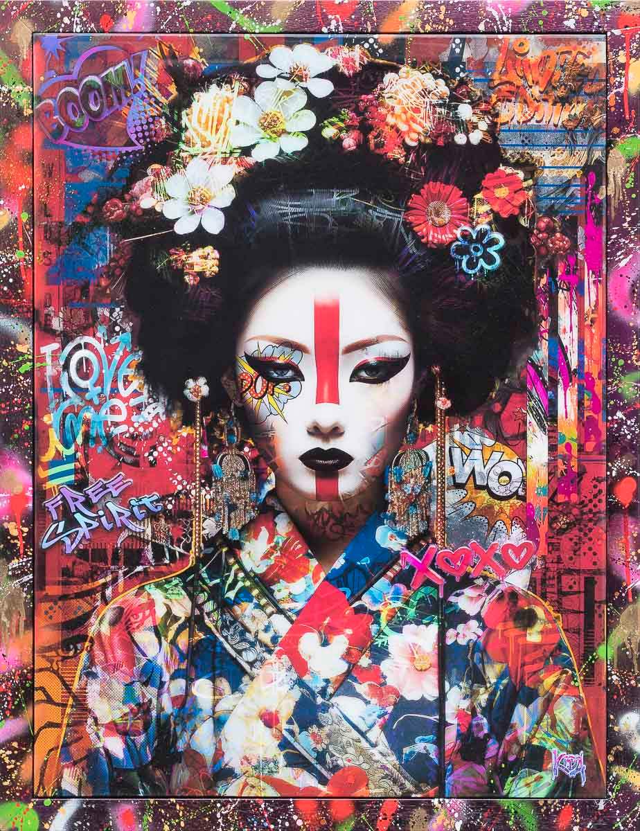 City Bloom - Original - SOLD by artist Kid-A - Wyecliffe Galleries