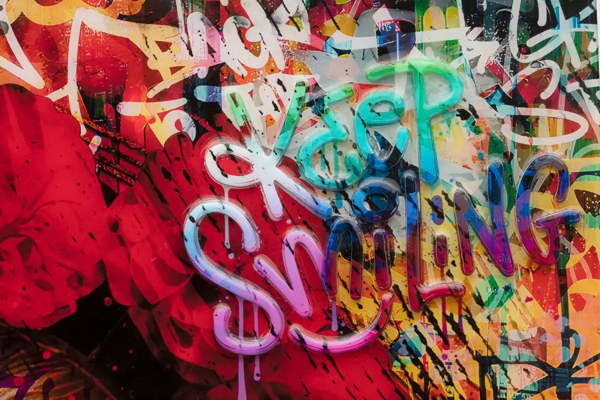 Garden Oasis - Original - SOLD by artist Kid-A - Wyecliffe Galleries