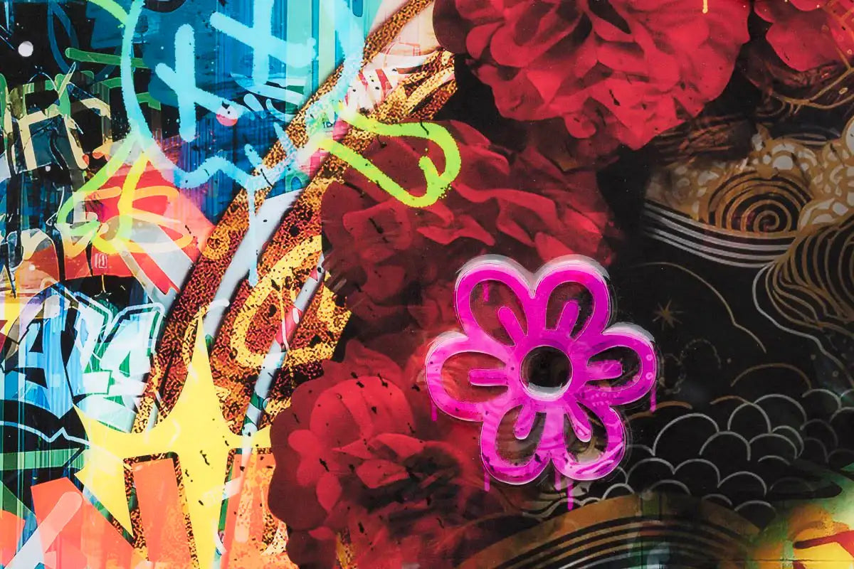 Garden Oasis - Original - SOLD by artist Kid-A - Wyecliffe Galleries