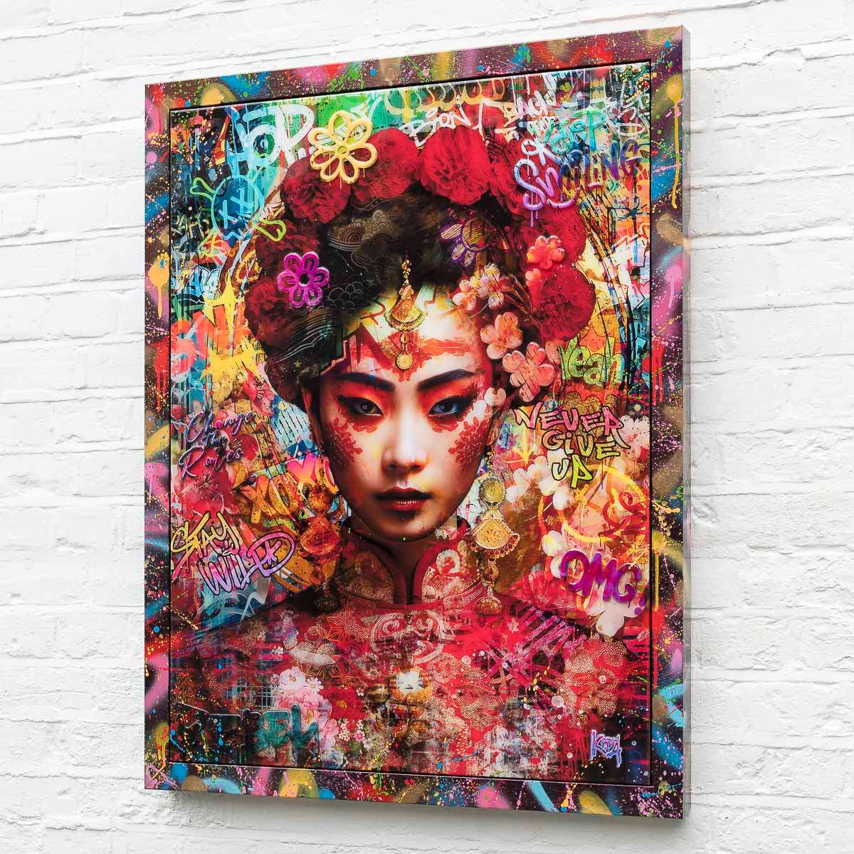 Garden Oasis - Original - SOLD by artist Kid-A - Wyecliffe Galleries