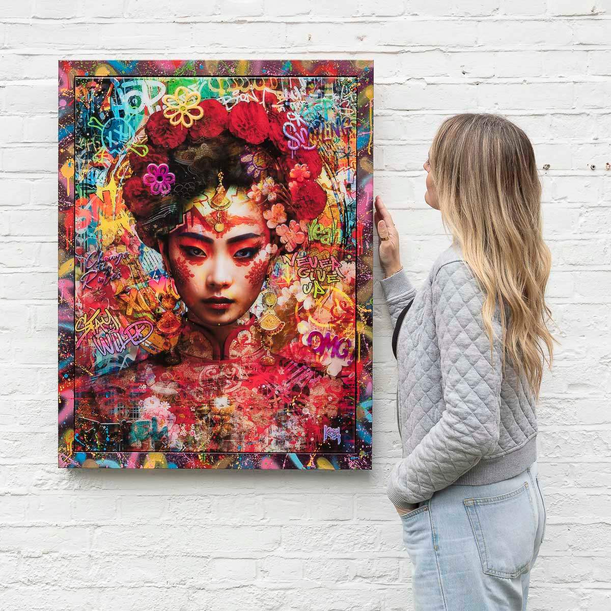 Garden Oasis - Original - SOLD by artist Kid-A - Wyecliffe Galleries