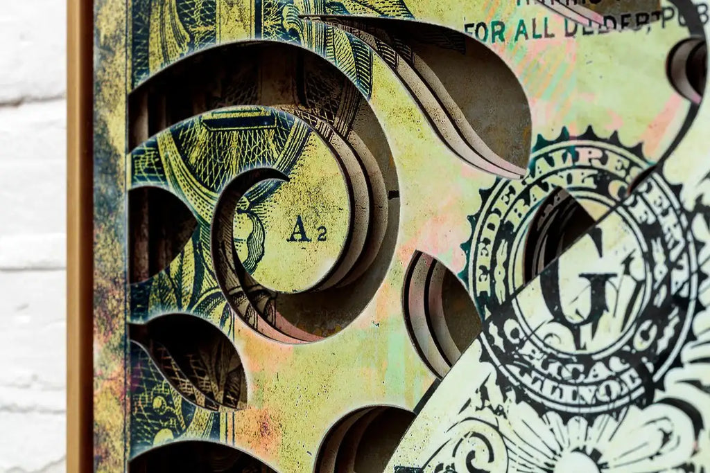 Stand and Deliver (Banknote) - Original by artist Kid-A - Wyecliffe Galleries