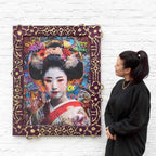 Flower Town - Original - SOLD by artist Kid-A - Wyecliffe Galleries