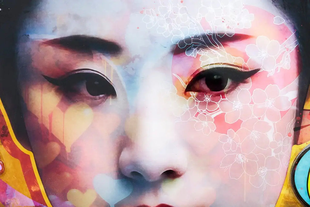 Flower Town - Original - SOLD by artist Kid-A - Wyecliffe Galleries