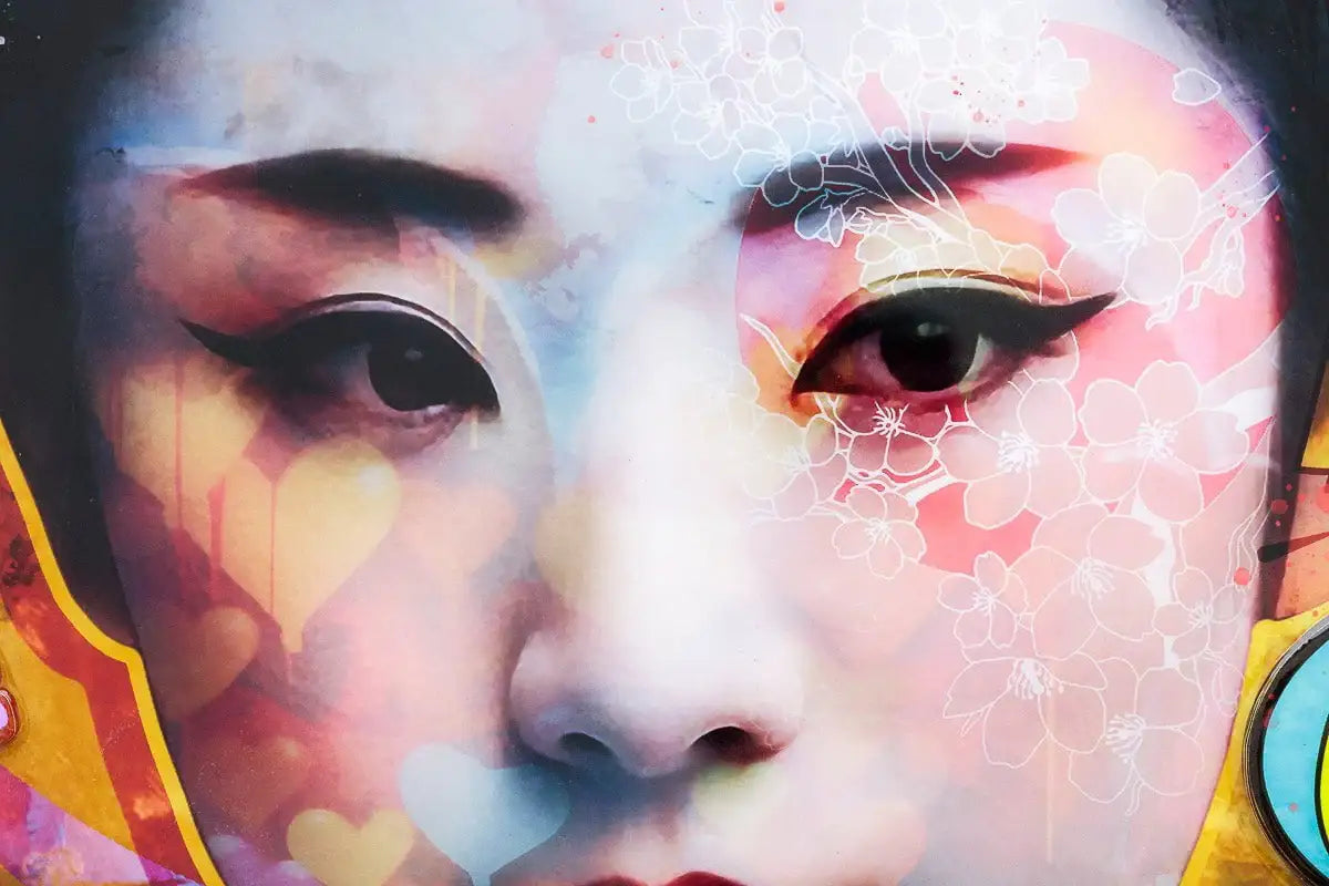 Flower Town - Original - SOLD by artist Kid-A - Wyecliffe Galleries