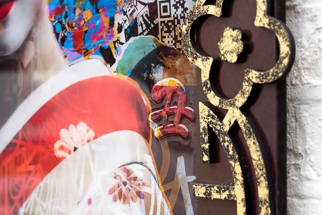 Flower Town - Original - SOLD by artist Kid-A - Wyecliffe Galleries