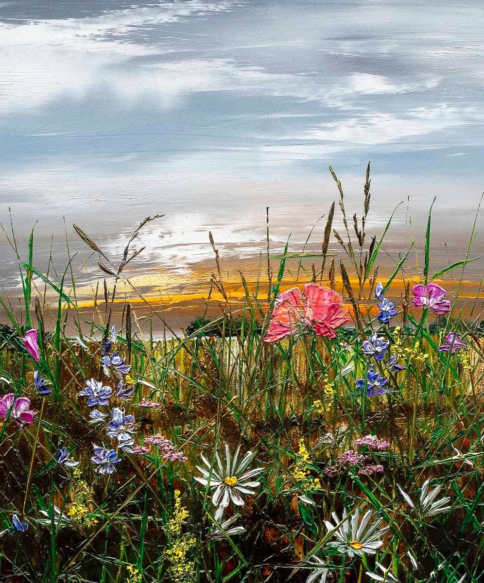 Light Across The Meadow - Original by artist Kimberley Harris - Wyecliffe Galleries