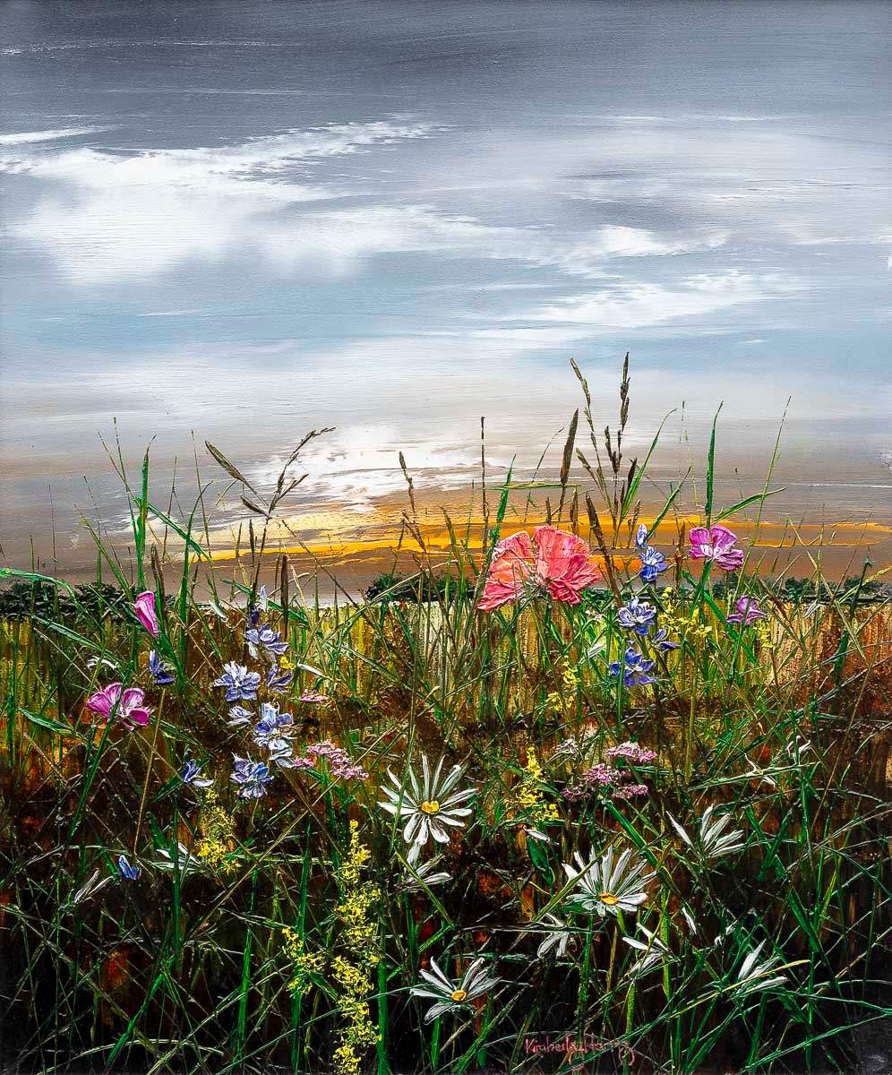 Light Across The Meadow - Original by artist Kimberley Harris - Wyecliffe Galleries