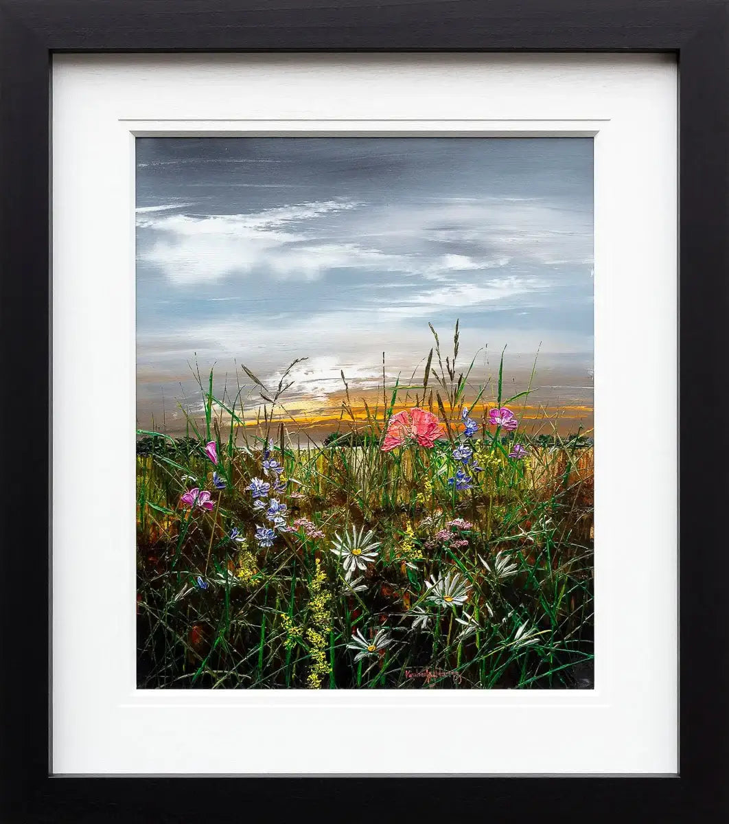 Light Across The Meadow - Original by artist Kimberley Harris - Wyecliffe Galleries