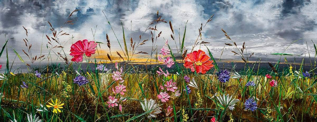 Wildflower Symphony - Original - SOLD by artist Kimberley Harris - Wyecliffe Galleries