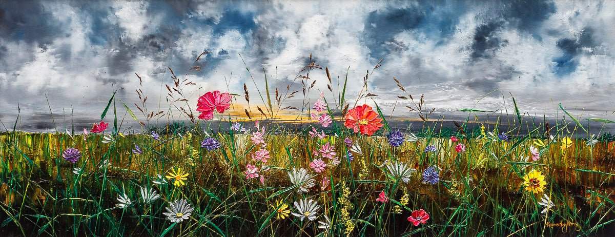 Wildflower Symphony - Original - SOLD by artist Kimberley Harris - Wyecliffe Galleries
