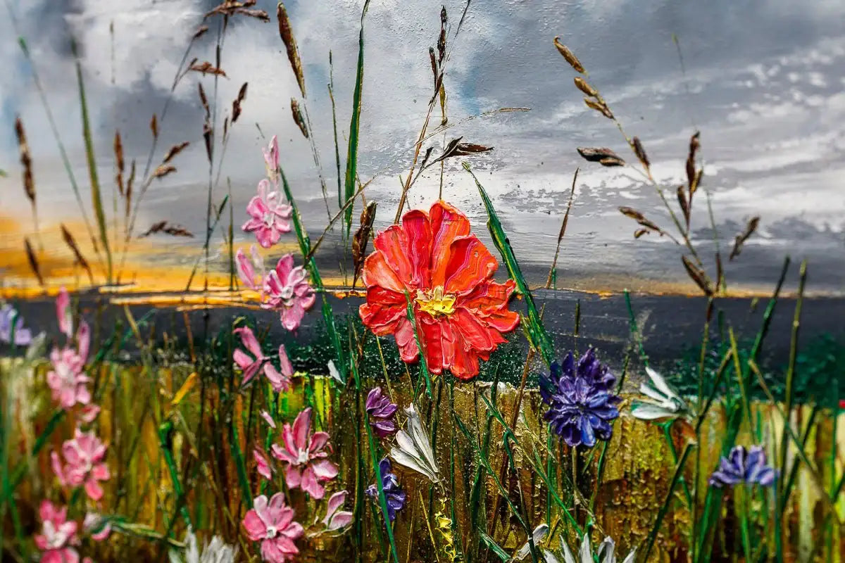 Wildflower Symphony - Original - SOLD by artist Kimberley Harris - Wyecliffe Galleries