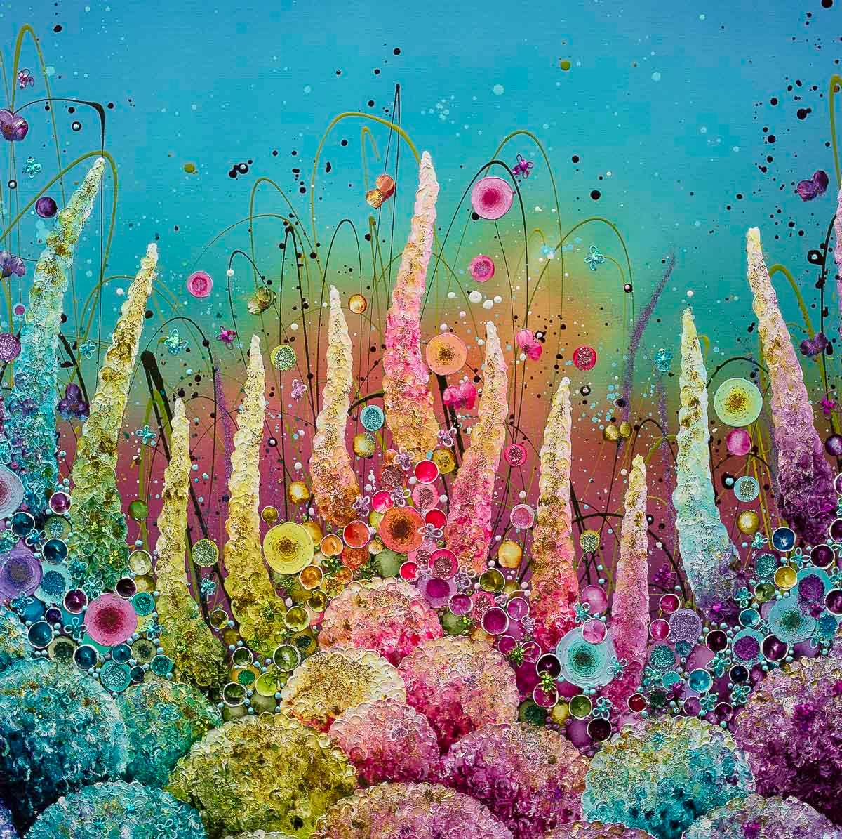 Field of Blooms - Original by artist Leanne Christie - Wyecliffe Galleries