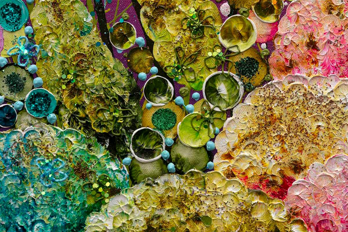 Field of Blooms - Original by artist Leanne Christie - Wyecliffe Galleries