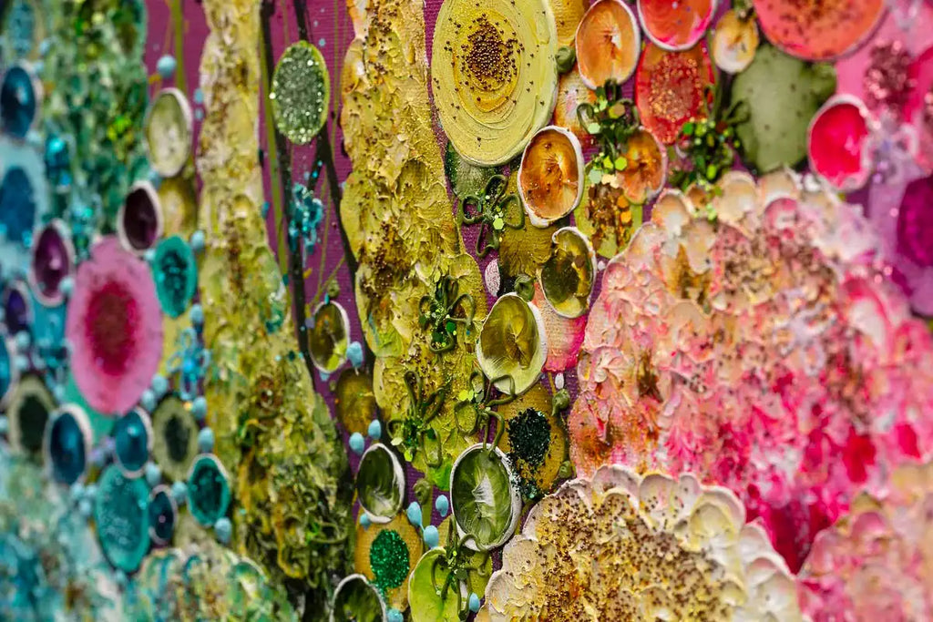 Field of Blooms - Original by artist Leanne Christie - Wyecliffe Galleries