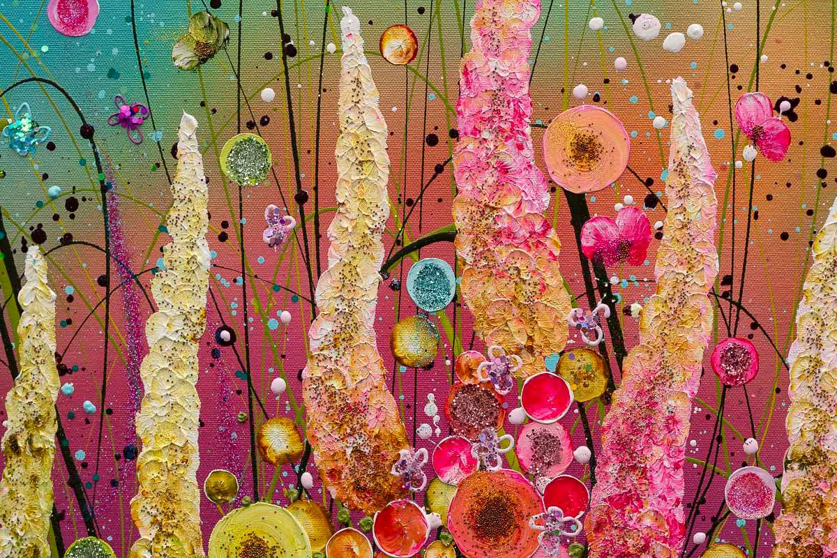 Field of Blooms - Original by artist Leanne Christie - Wyecliffe Galleries
