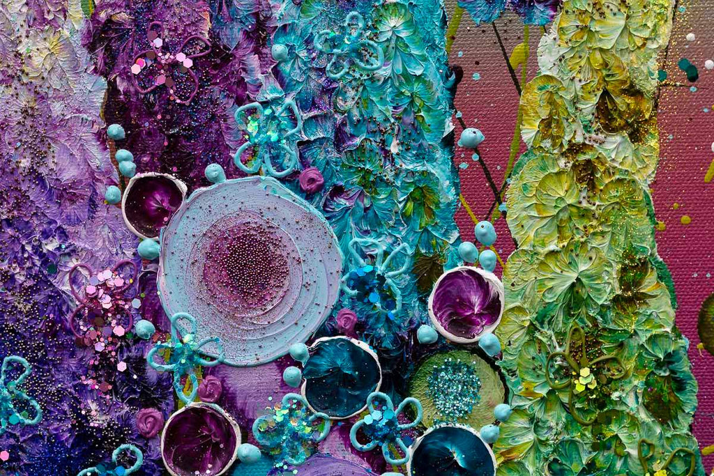 Field of Blooms - Original by artist Leanne Christie - Wyecliffe Galleries