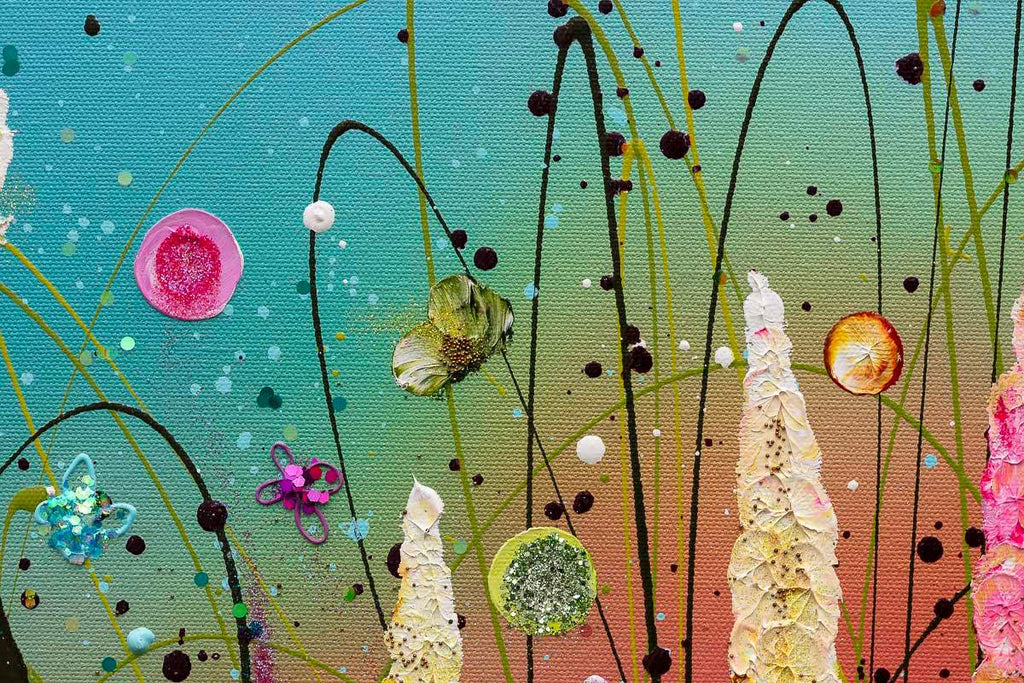 Field of Blooms - Original by artist Leanne Christie - Wyecliffe Galleries