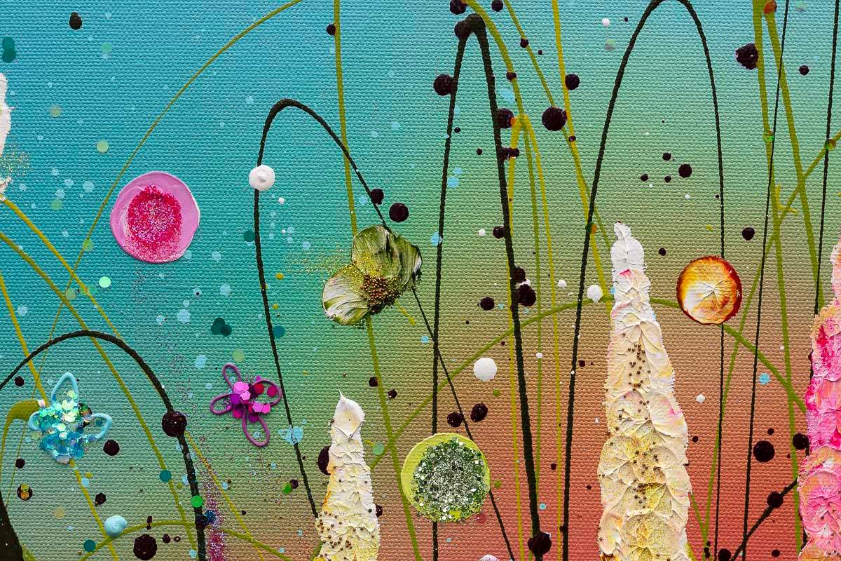Field of Blooms - Original by artist Leanne Christie - Wyecliffe Galleries