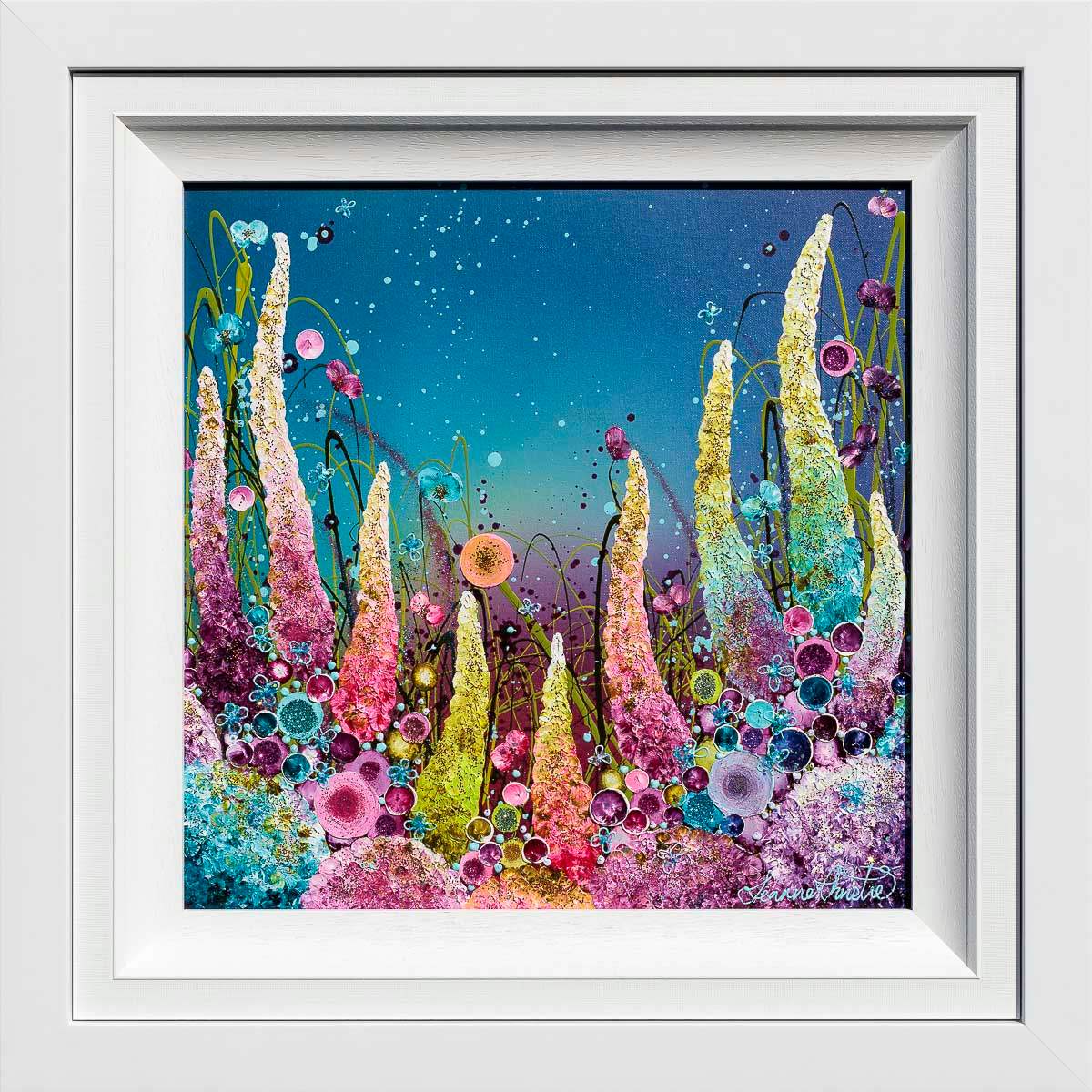 Floral Fantasy - Original - SOLD by artist Leanne Christie - Wyecliffe Galleries