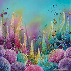 Rainbow Meadows - Original - SOLD by artist Leanne Christie - Wyecliffe Galleries