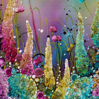 Rainbow Meadows - Original - SOLD by artist Leanne Christie - Wyecliffe Galleries