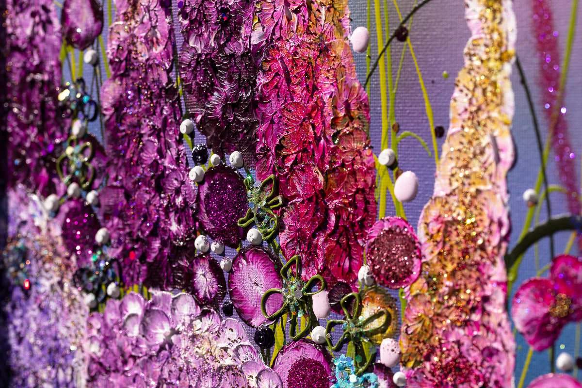 Rainbow Meadows - Original - SOLD by artist Leanne Christie - Wyecliffe Galleries