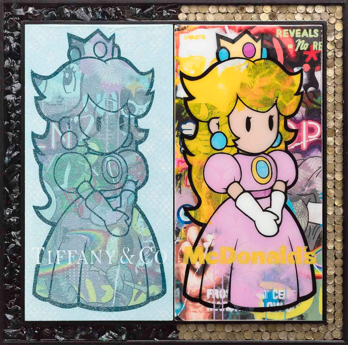 A Pair Of Peaches - Original - SOLD by artist Lhouette - Wyecliffe Galleries