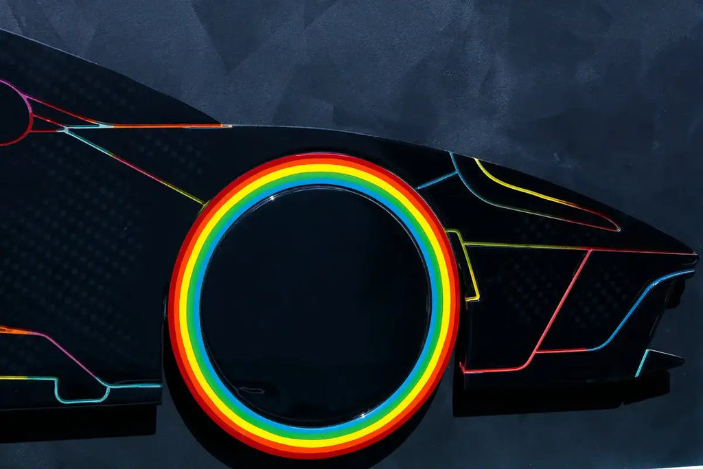 A Side Of Me Ford GT - Original - SOLD by artist Lhouette - Wyecliffe Galleries