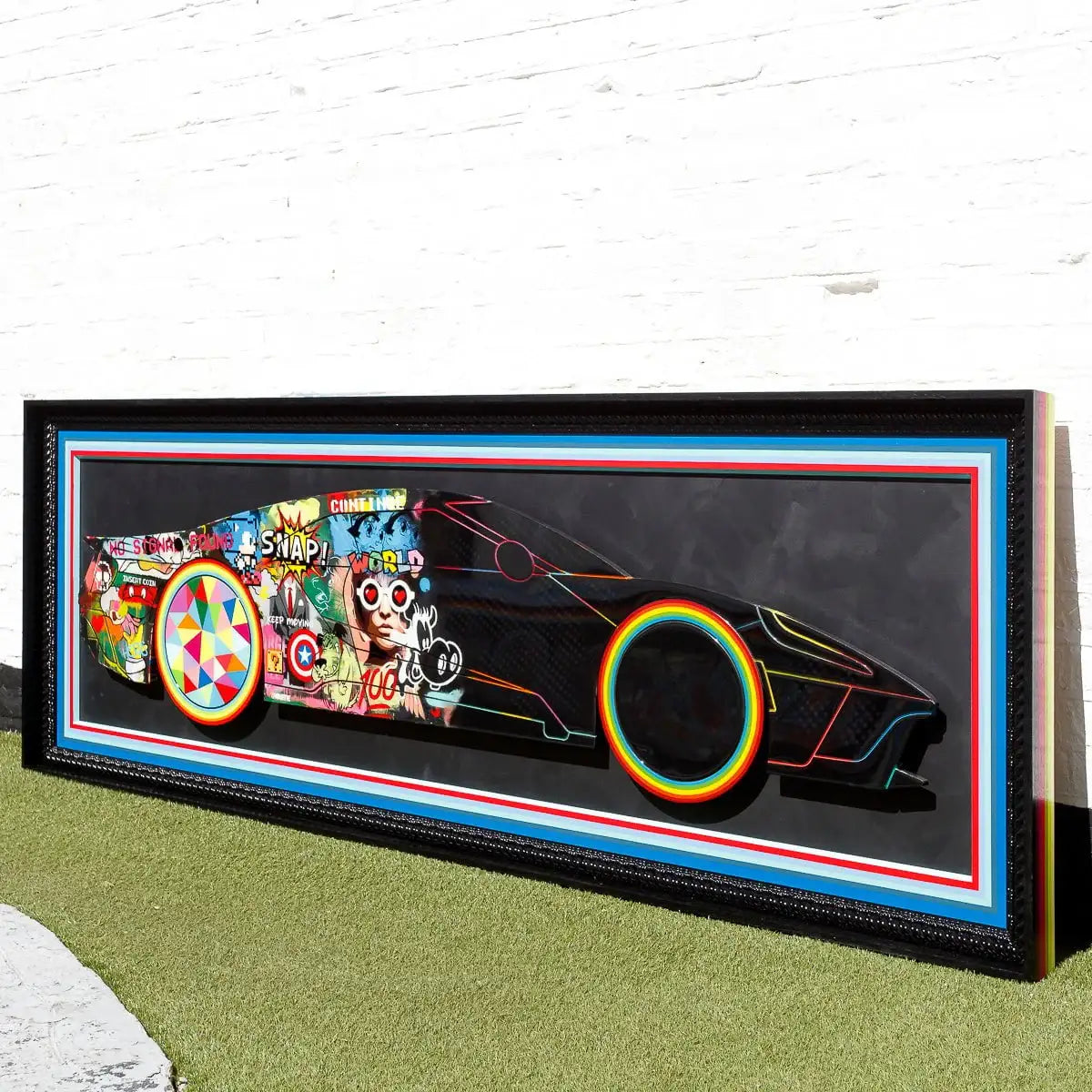 A Side Of Me Ford GT - Original - SOLD by artist Lhouette - Wyecliffe Galleries