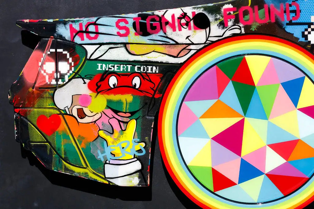 A Side Of Me Ford GT - Original - SOLD by artist Lhouette - Wyecliffe Galleries