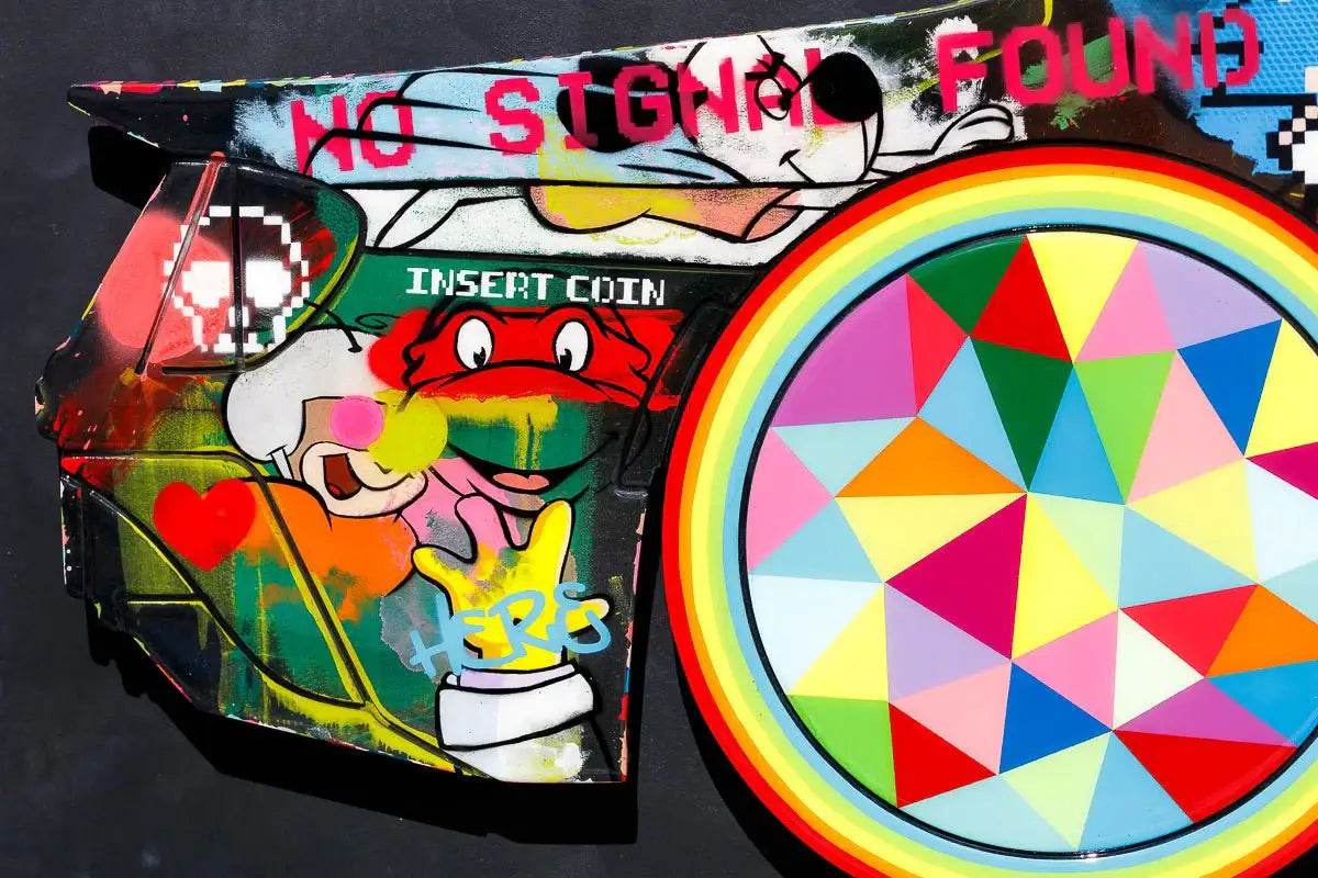 A Side Of Me Ford GT - Original - SOLD by artist Lhouette - Wyecliffe Galleries