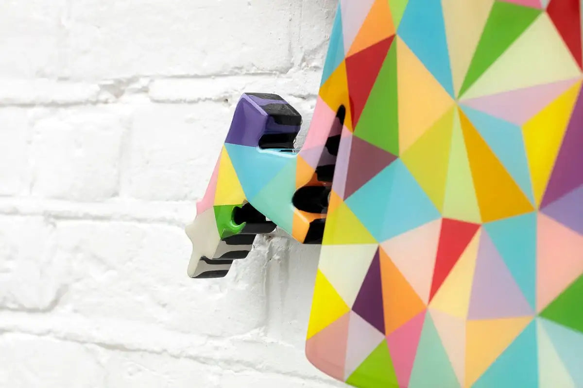 Angel Cake Green & Rose Wings Miniature Wall Sculpture - Original - SOLD by artist Lhouette - Wyecliffe Galleries