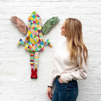 Angel Cake Green & Rose Wings Miniature Wall Sculpture - Original - SOLD by artist Lhouette - Wyecliffe Galleries