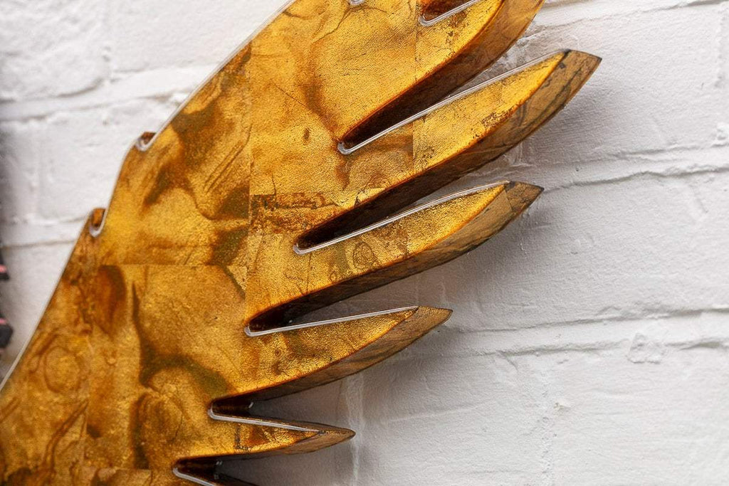 Angel Cake Large Confetti/Striped Wall Sculpture - Original by artist Lhouette - Wyecliffe Galleries