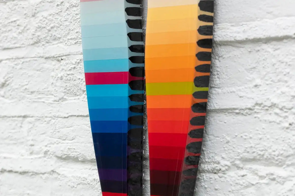 Angel Cake Large Confetti/Striped Wall Sculpture - Original by artist Lhouette - Wyecliffe Galleries