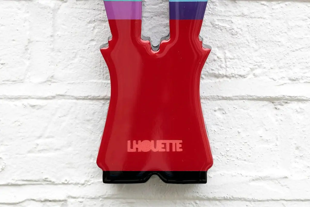 Angel Cake - Marble Wing Striped Geo Miniature - Original - SOLD by artist Lhouette - Wyecliffe Galleries