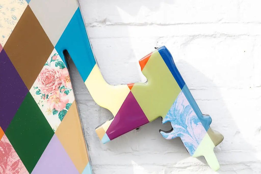 Angel Cake - Medium Diamond Patchwork - Original - SOLD by artist Lhouette - Wyecliffe Galleries