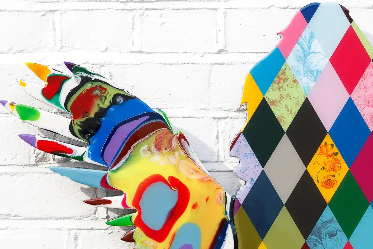 Angel Cake - Medium Diamond Patchwork - Original - SOLD by artist Lhouette - Wyecliffe Galleries