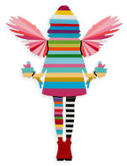 Angel Cake - Mini Striped Wall Sculpture - Original by artist Lhouette - Wyecliffe Galleries