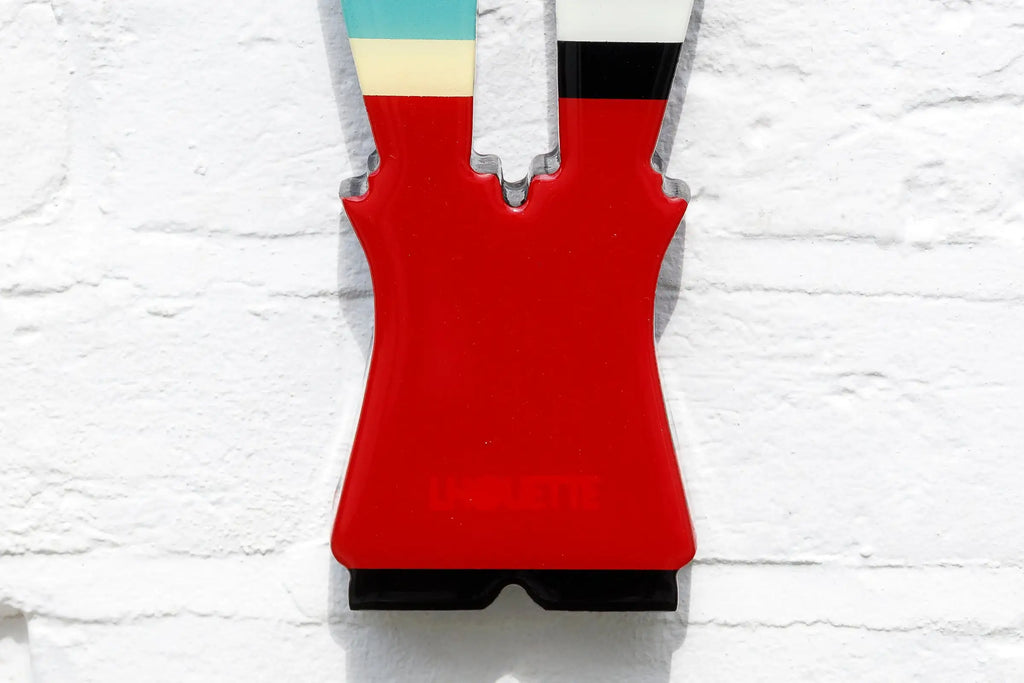 Angel Cake - Mini Striped Wall Sculpture - Original by artist Lhouette - Wyecliffe Galleries