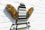 Angel Cake Striped Grey & Acid Miniature Wall Sculpture - Original - SOLD by artist Lhouette - Wyecliffe Galleries